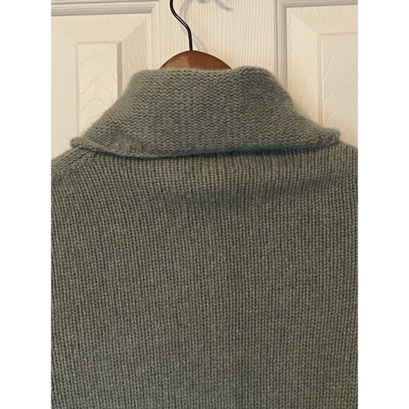 L Green Pure Cashmere Sweater Women's Size L Long Sleeve Holes Peeling Crafts - Picture 7 of 7
